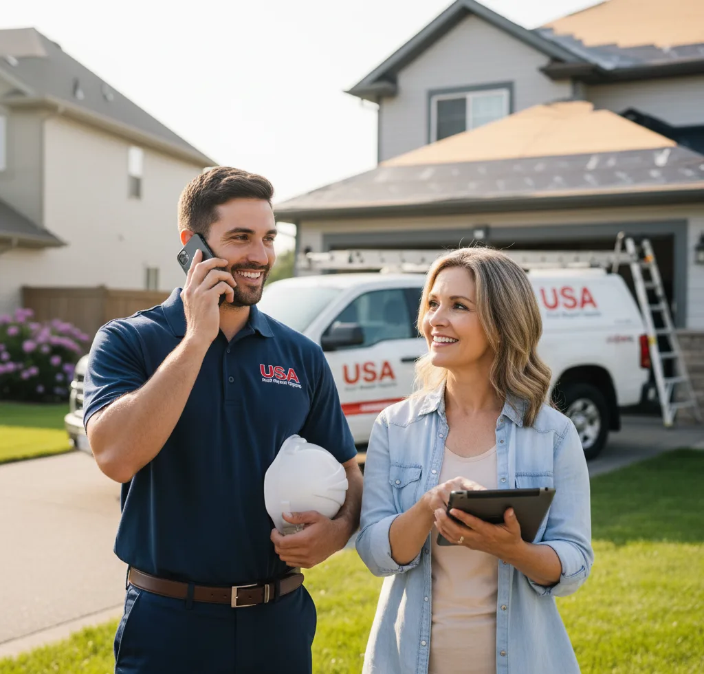 USA Roof Repair Experts customer support in Robbins